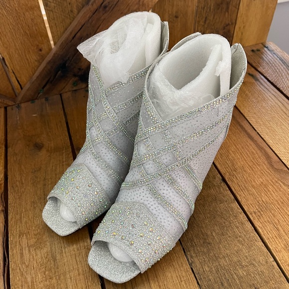 Valenti Franco Becci Glitter Rhinestone Heel Bootie - Picture 2 of 7